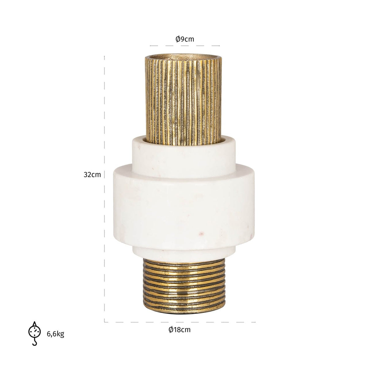 Richmond Interiors Living Vase Kai gold House of Isabella UK