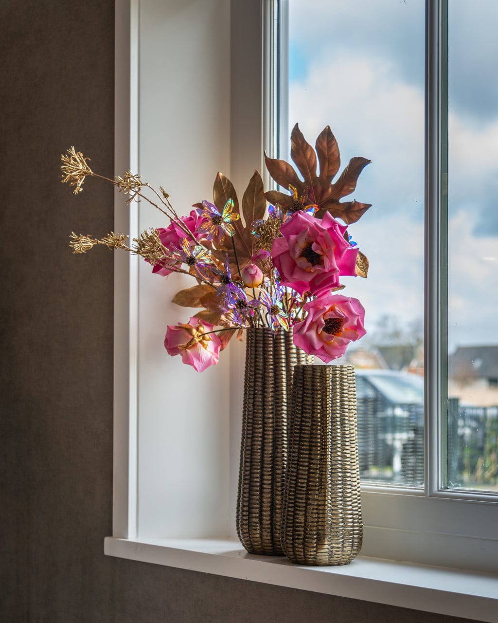 Richmond Interiors Living Vase Loran brushed gold small House of Isabella UK