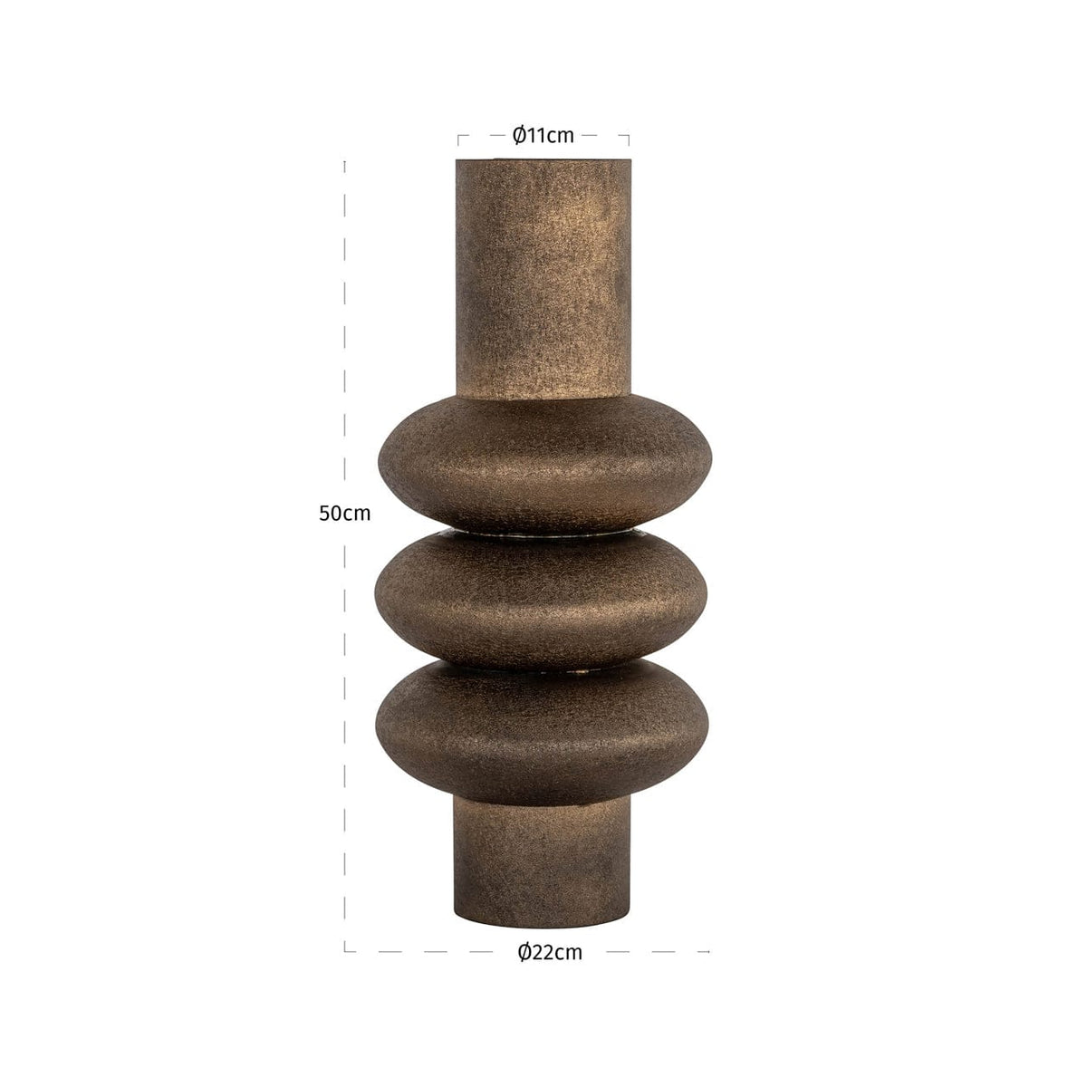 Richmond Interiors Living Vase Megan brass antique House of Isabella UK