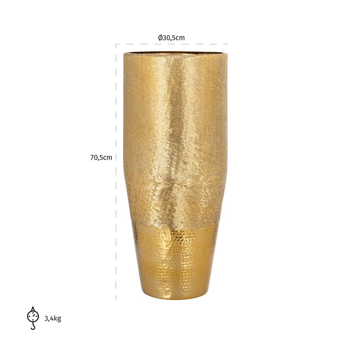 Richmond Interiors Living Vase Nalim gold House of Isabella UK