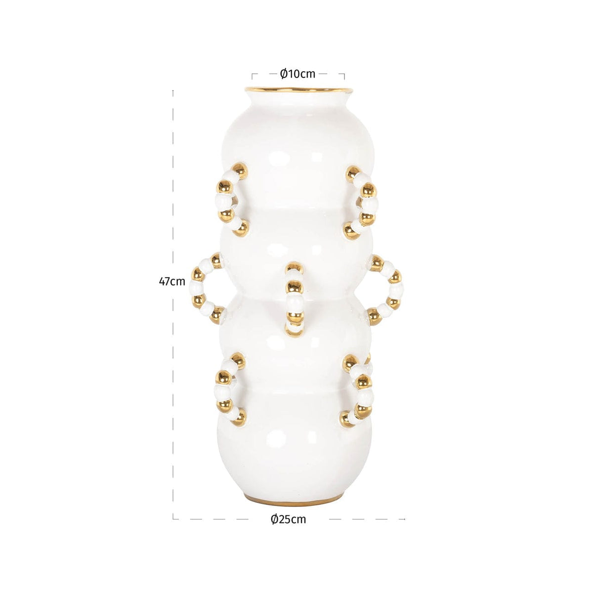 Richmond Interiors Living Vase Pippy white large House of Isabella UK