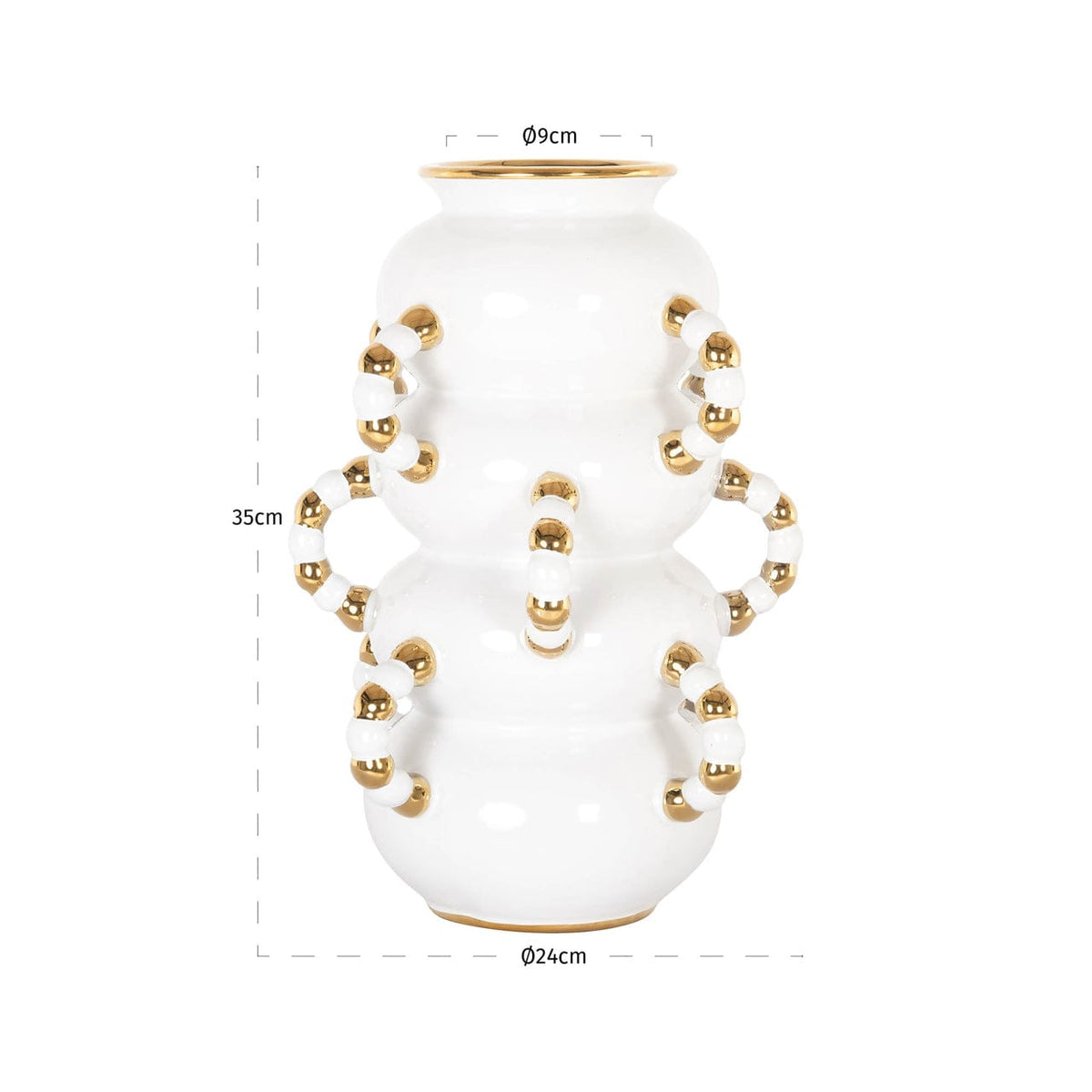 Richmond Interiors Living Vase Pippy white small House of Isabella UK