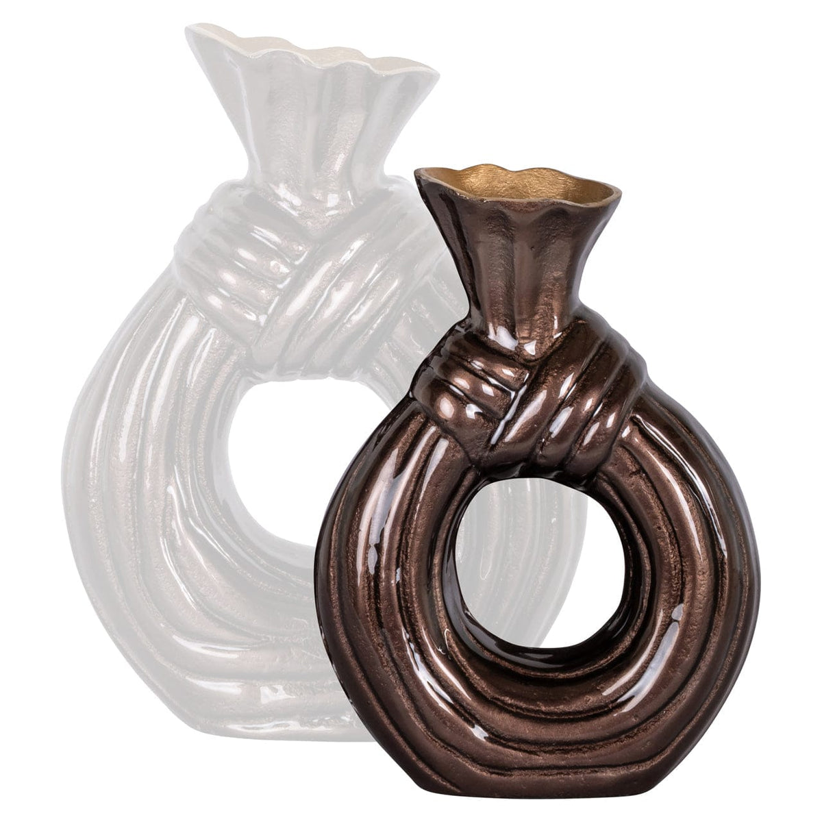 Richmond Interiors Living Vase Suen dark brown small House of Isabella UK