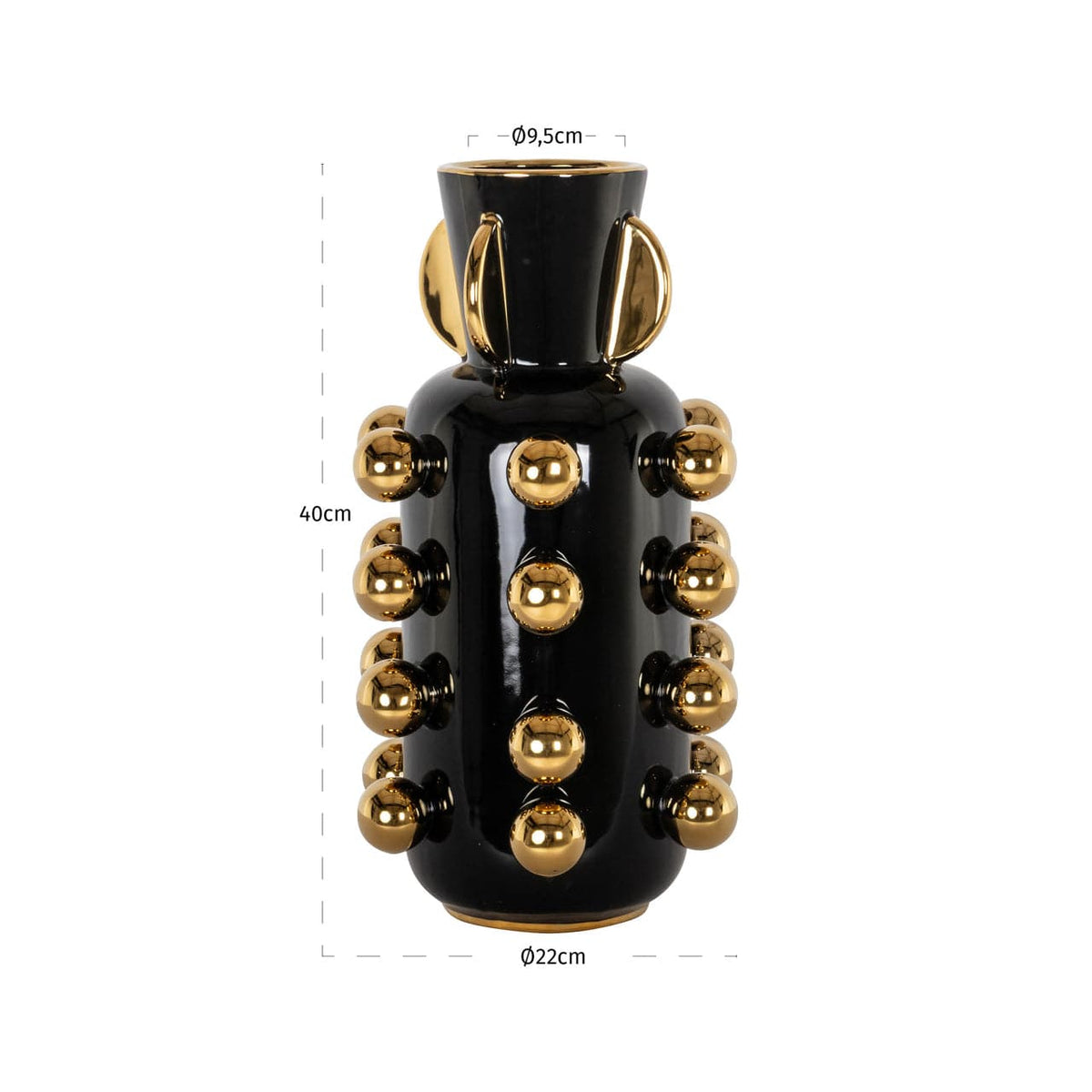 Richmond Interiors Living Vase Zalia black large House of Isabella UK