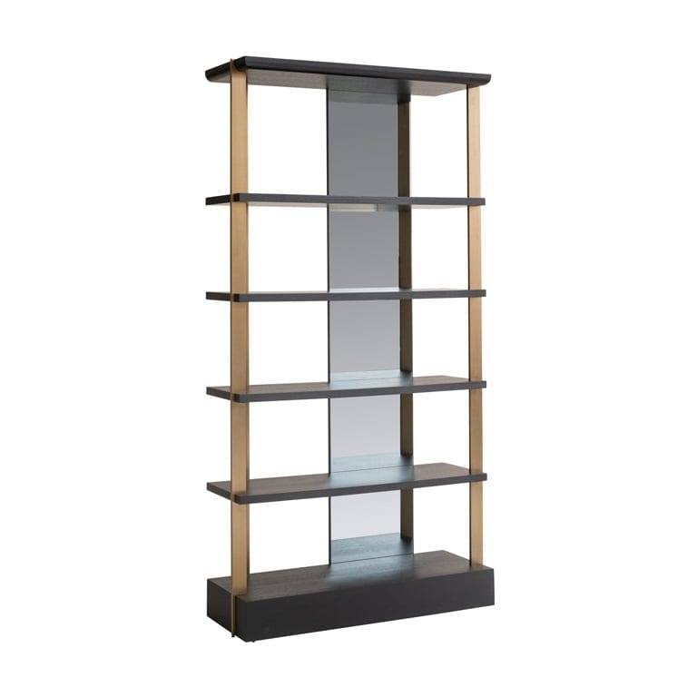 Richmond Interiors Mirrors Display cabinet Rigley with mirror (Charcoal) House of Isabella UK