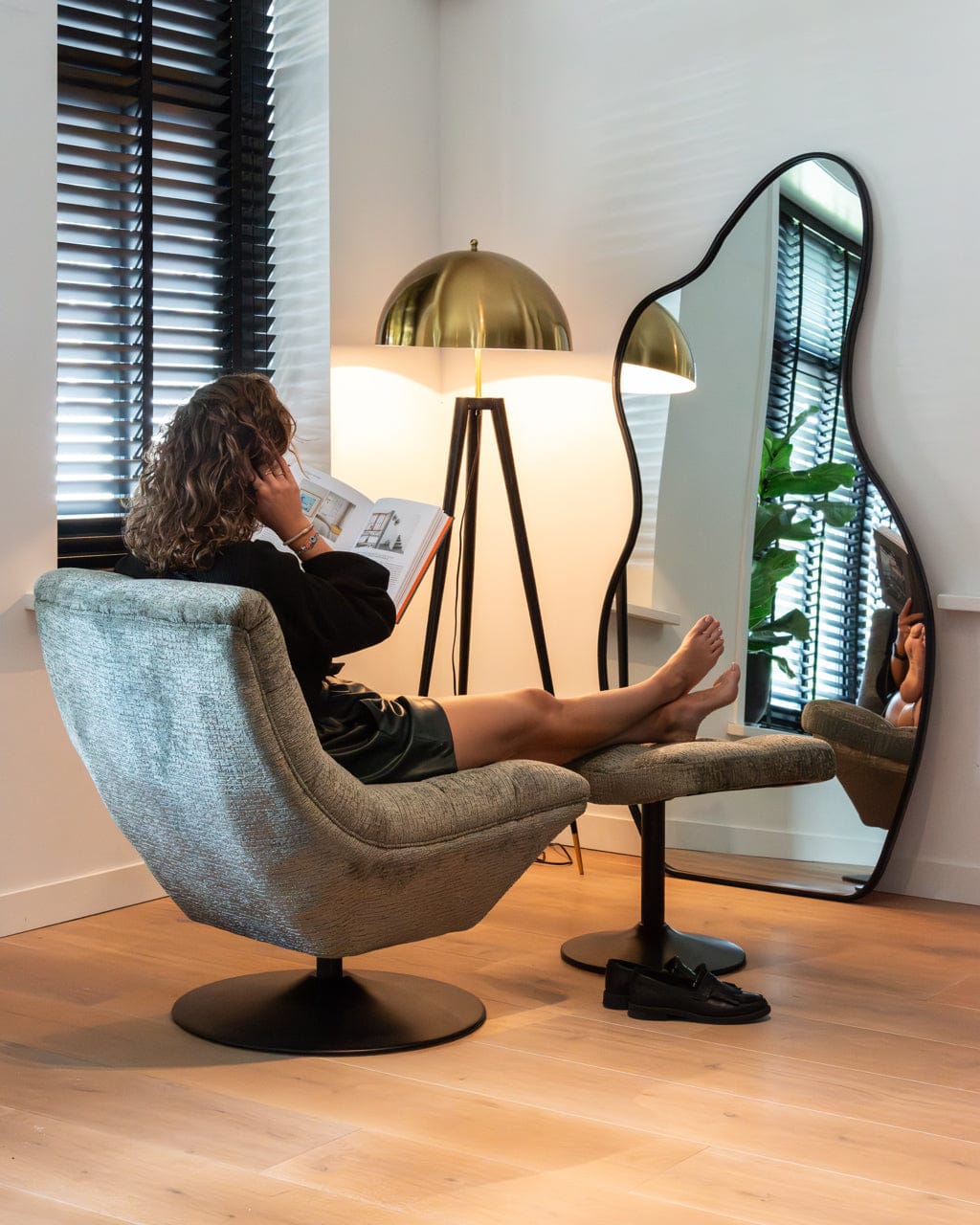 Richmond Interiors Mirrors Mirror Alton brushed gold House of Isabella UK