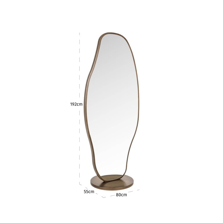 Richmond Interiors Mirrors Mirror Jalyce (Brushed Gold) House of Isabella UK