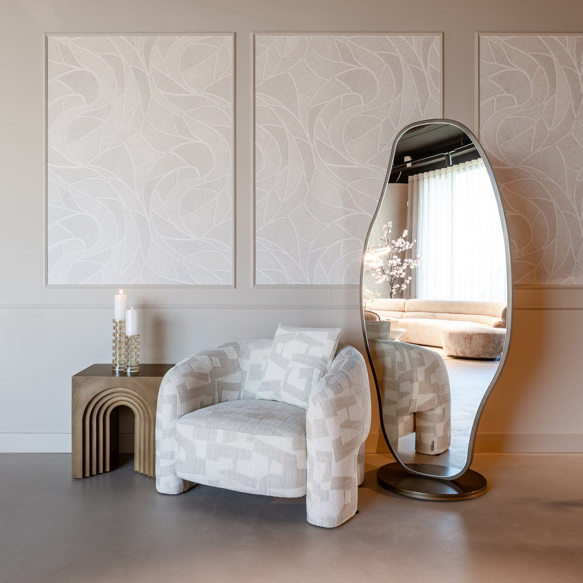 Richmond Interiors Mirrors Mirror Jalyce (Brushed Gold) House of Isabella UK