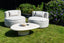 Richmond Interiors Outdoors Outdoor lounge chair Nammos beige swivel House of Isabella UK
