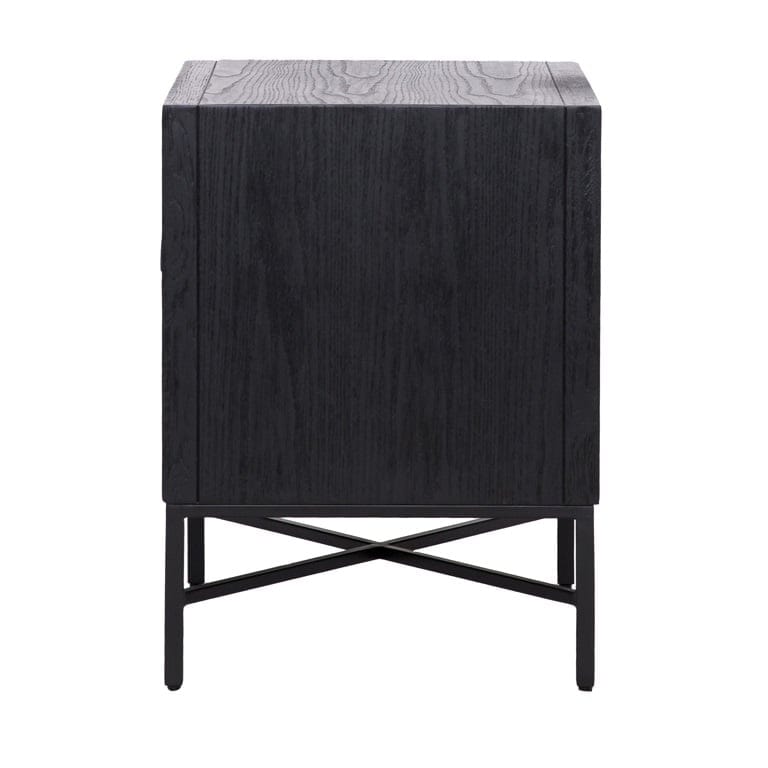 Nightstand Blax 2-drawers (Black).