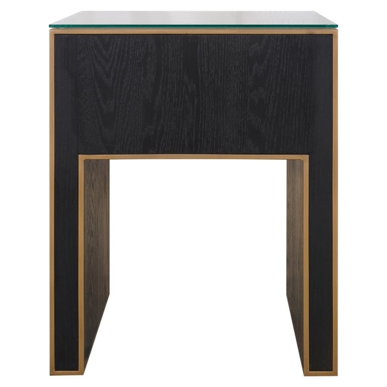 Richmond Interiors Sleeping Nightstand Bloomville 1-drawer incl. glass (Brown) House of Isabella UK