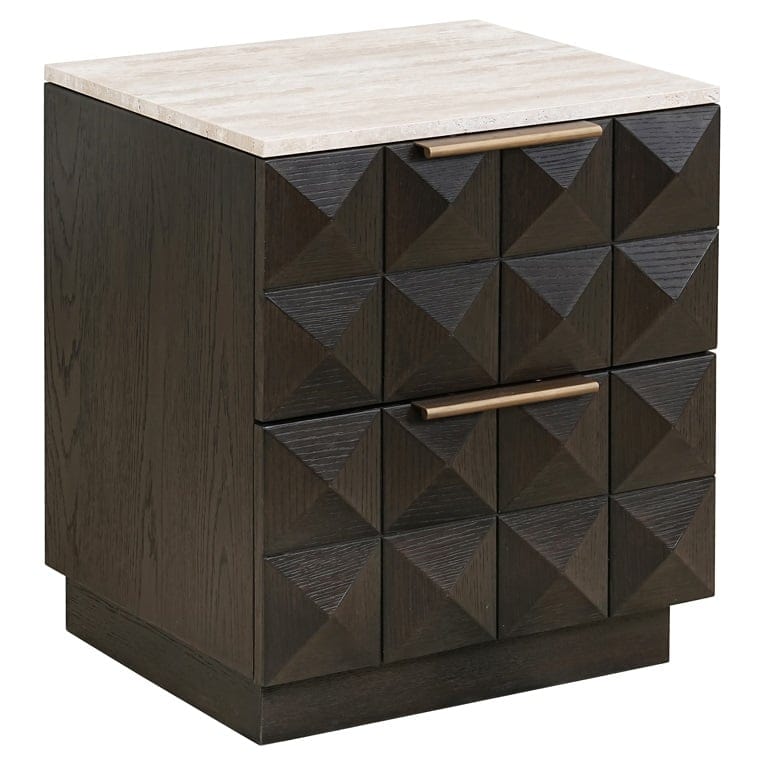 Nightstand Claremont 2-drawers (Brown).