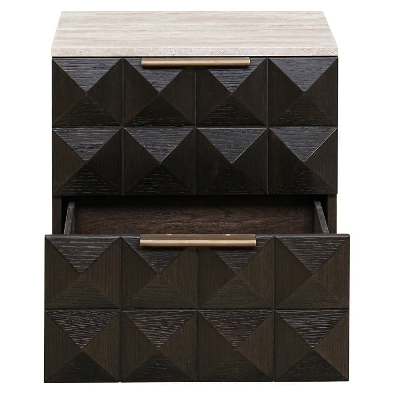 Nightstand Claremont 2-drawers (Brown).