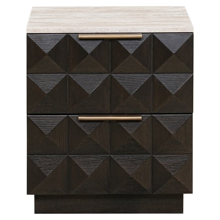 Nightstand Claremont 2-drawers (Brown).
