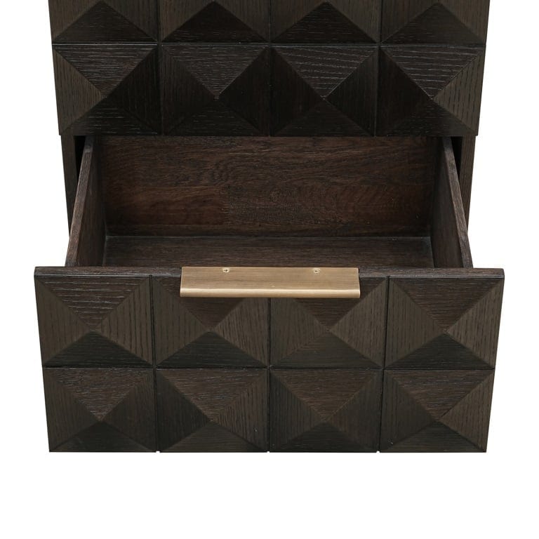 Nightstand Claremont 2-drawers (Brown).