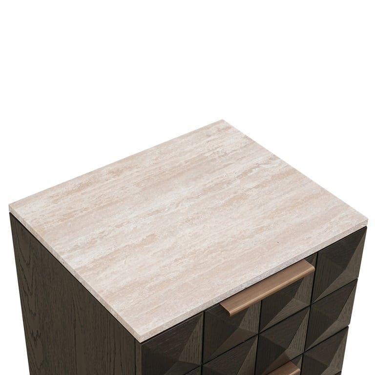 Nightstand Claremont 2-drawers (Brown).