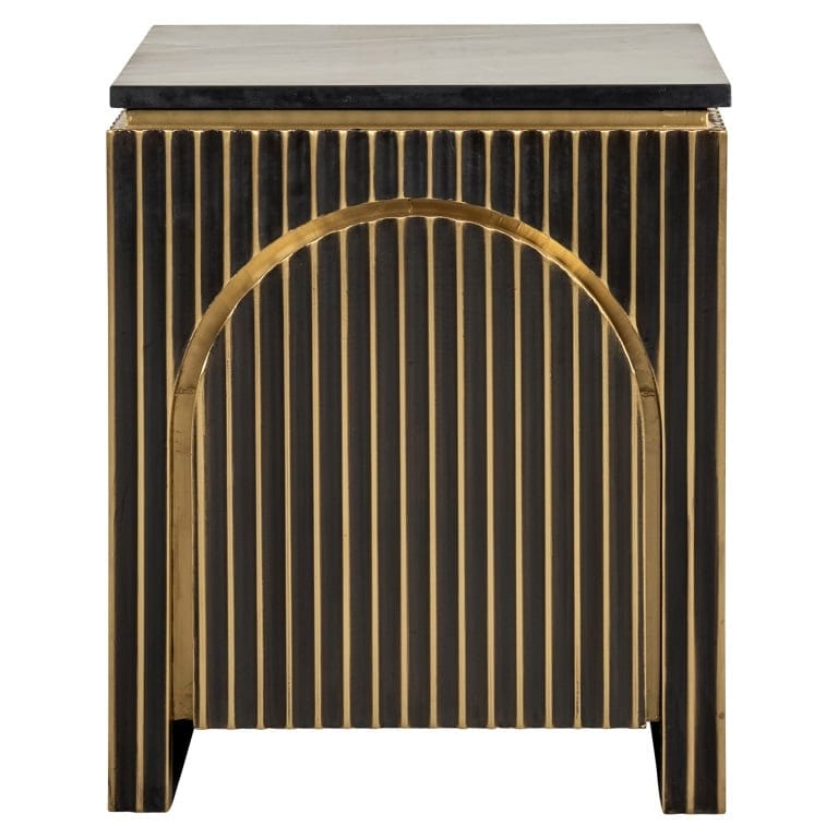 Richmond Interiors Sleeping Nightstand Les Arcs 1-door (Brushed Gold) House of Isabella UK