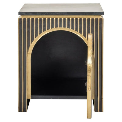 Richmond Interiors Sleeping Nightstand Les Arcs 1-door (Brushed Gold) House of Isabella UK