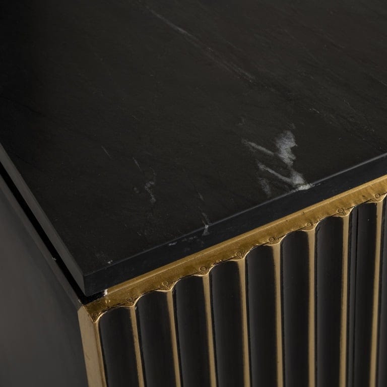 Nightstand Les Arcs 1-door (Brushed Gold).