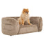 Richmond Interiors Sleeping Pet bed Bingo taupe chenille House of Isabella UK