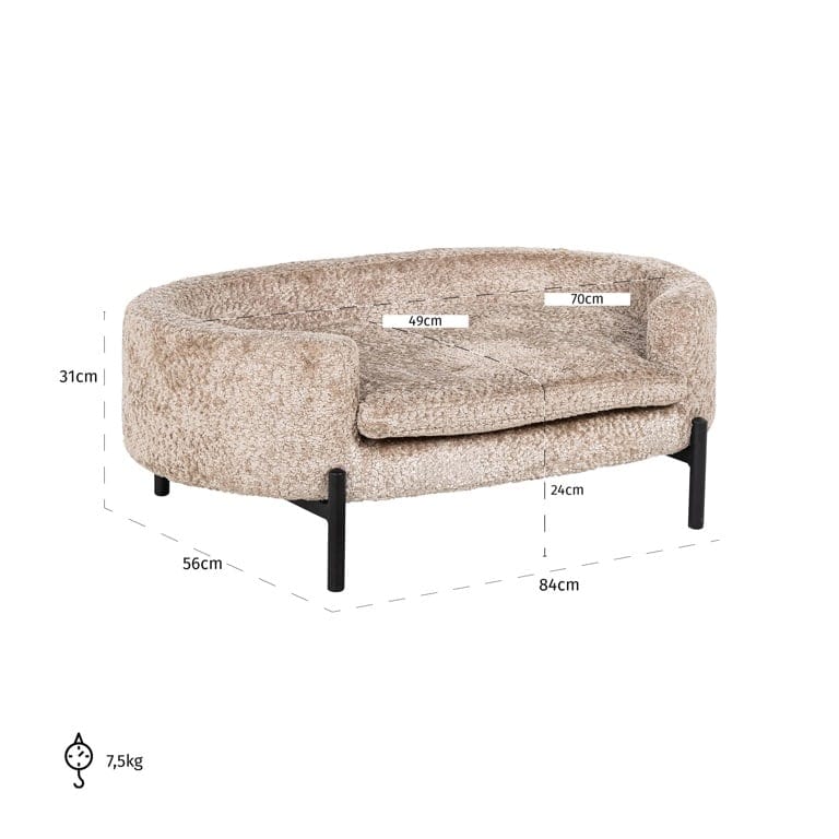 Richmond Interiors Sleeping Pet bed Dolly nature sheep (Sheep 01 nature) House of Isabella UK