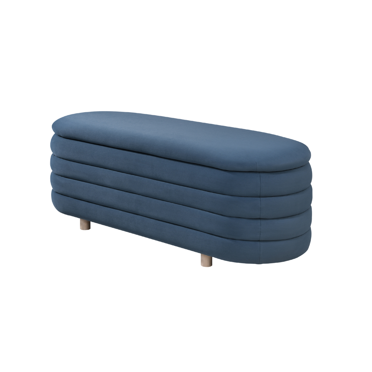 Ripple Storage Oval Ottoman