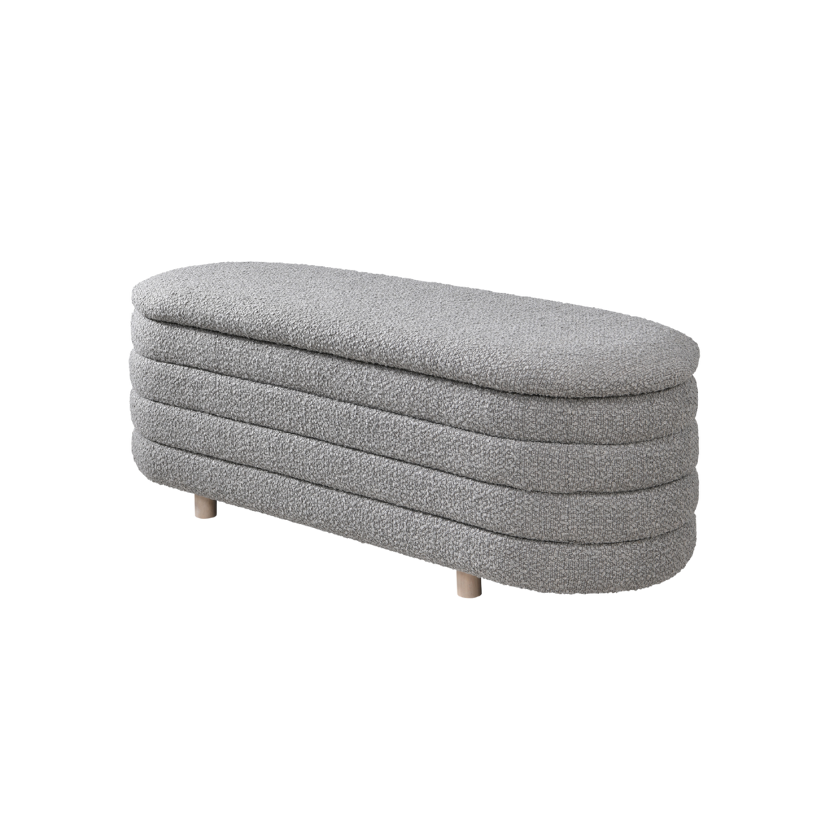 Ripple Storage Oval Ottoman