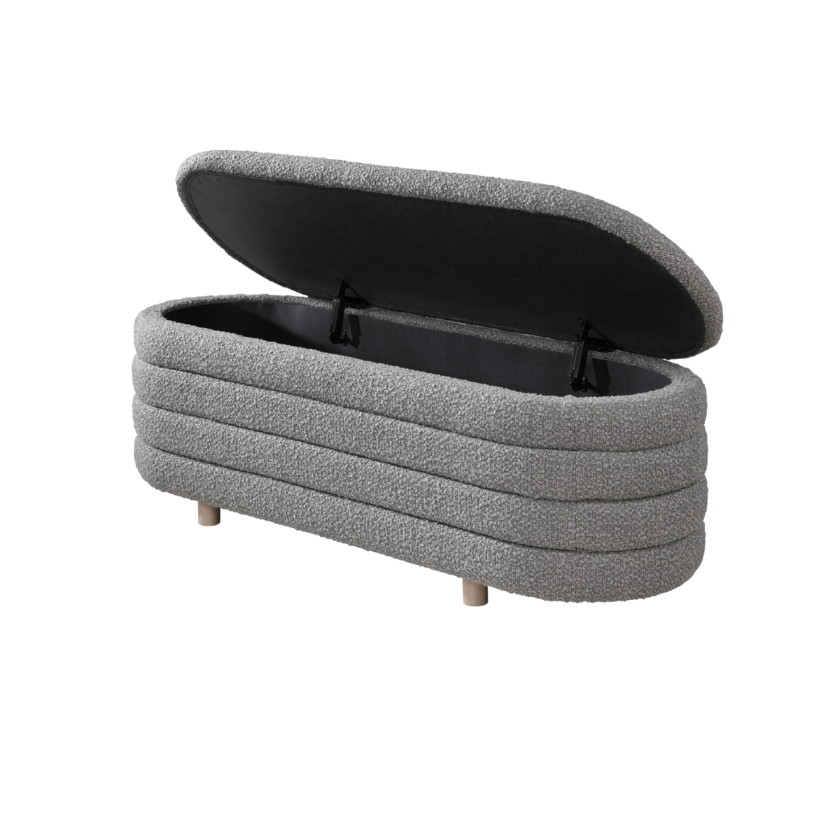 Ripple Storage Oval Ottoman