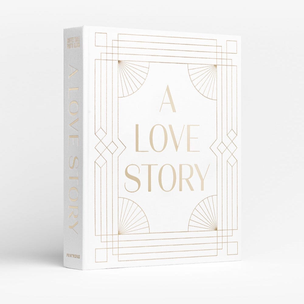 Rowen Homes Accessories 'A Love Story' Cream & Gold Luxury Wedding Photo Album House of Isabella UK