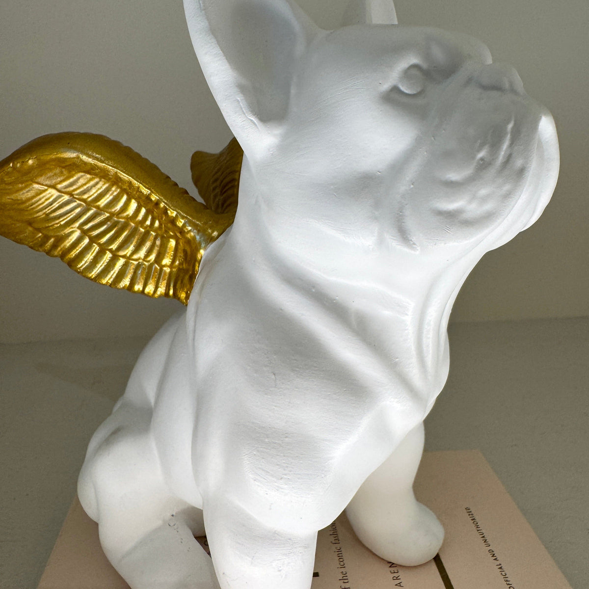 Rowen Homes Accessories Angel White & Gold French Bull Dog Decorative Ornament House of Isabella UK