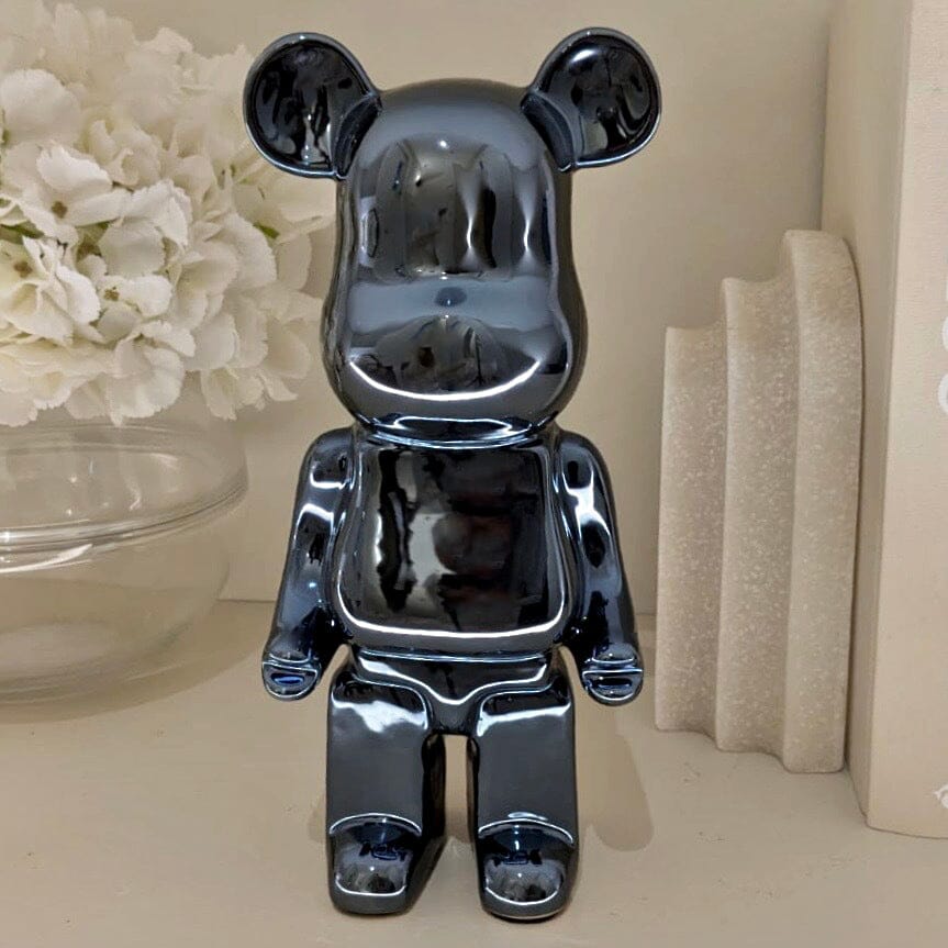 Rowen Homes Accessories Black Pearlescent Standing Bear Ornament House of Isabella UK