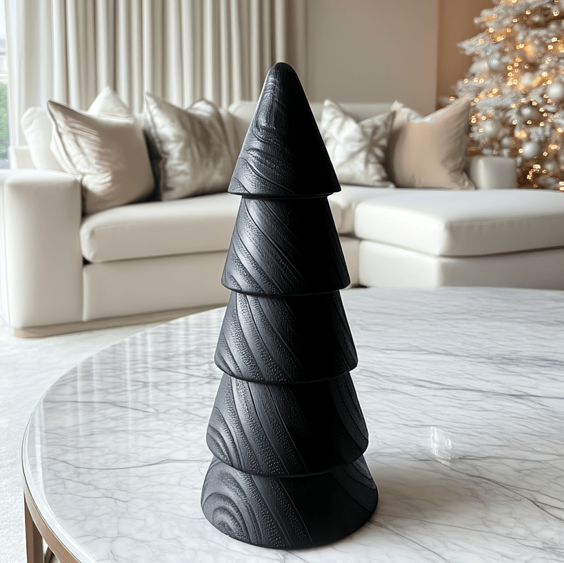 Rowen Homes Accessories Black Wooden Decorative Festive Tree Ornament House of Isabella UK