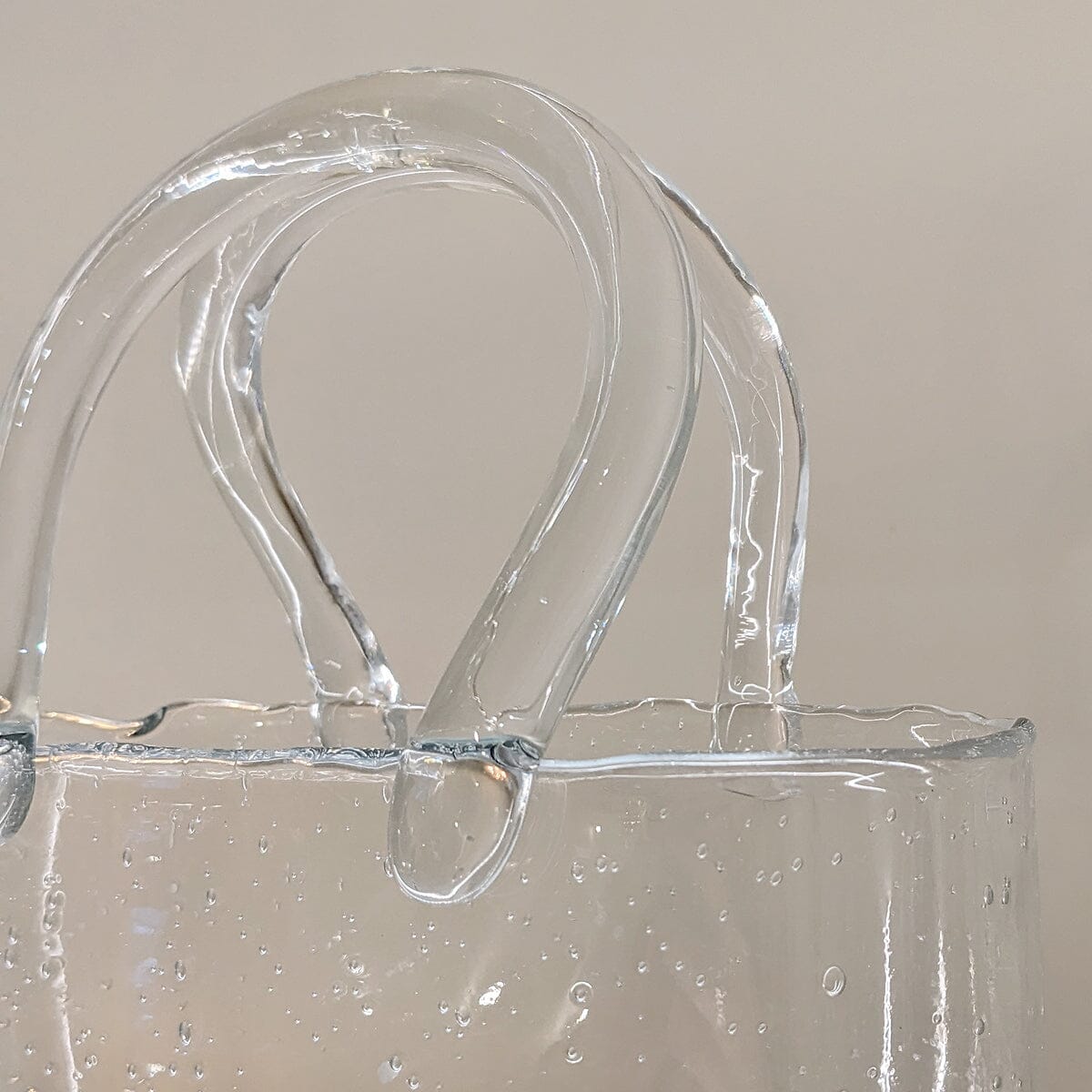 Rowen Homes Accessories Carina Bubbled Glass Decorative Handbag Vase House of Isabella UK