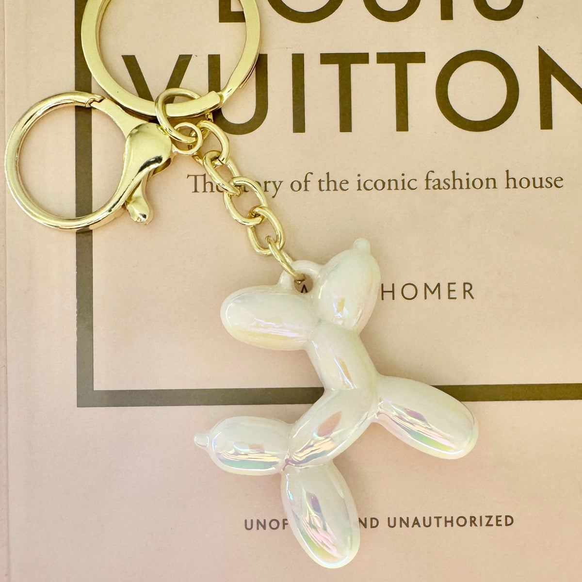 Rowen Homes Accessories Cream Balloon Dog Keyring House of Isabella UK