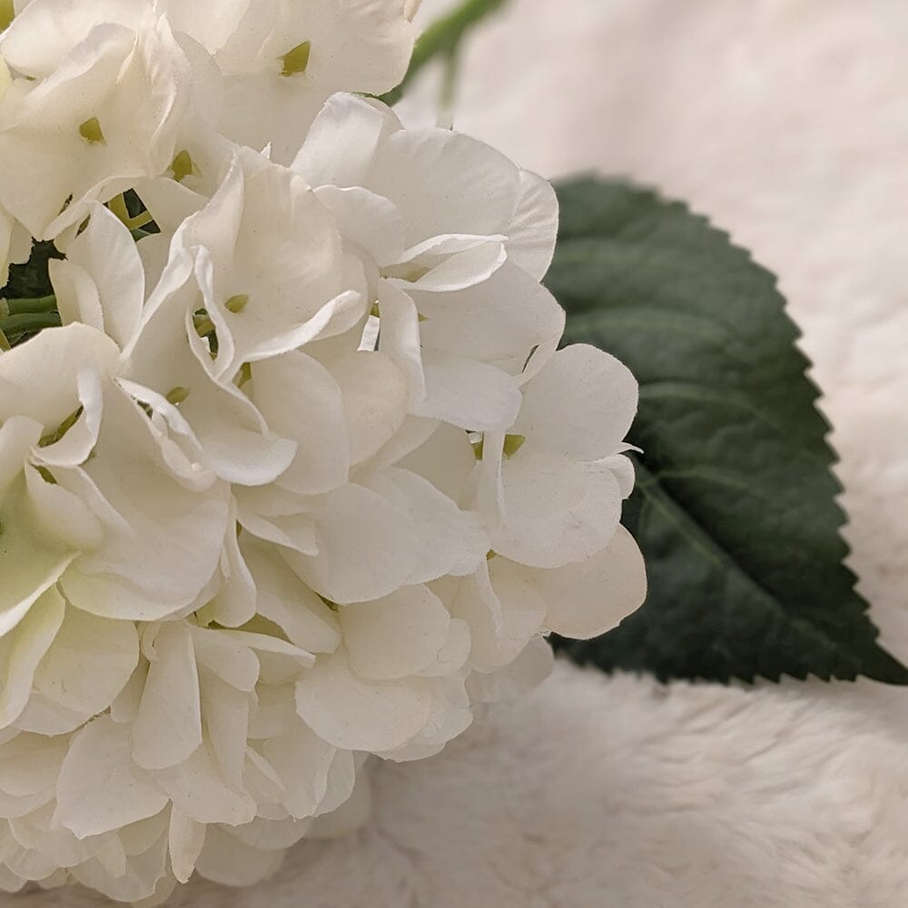 Rowen Homes Accessories Cream Faux Hydrangea Single Stem Flower House of Isabella UK