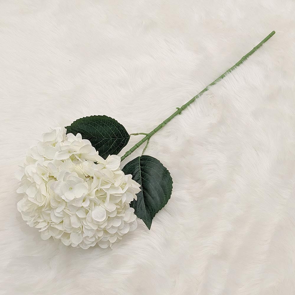 Rowen Homes Accessories Cream Giant Pom Pom Hydrangea Single Stem Flower House of Isabella UK