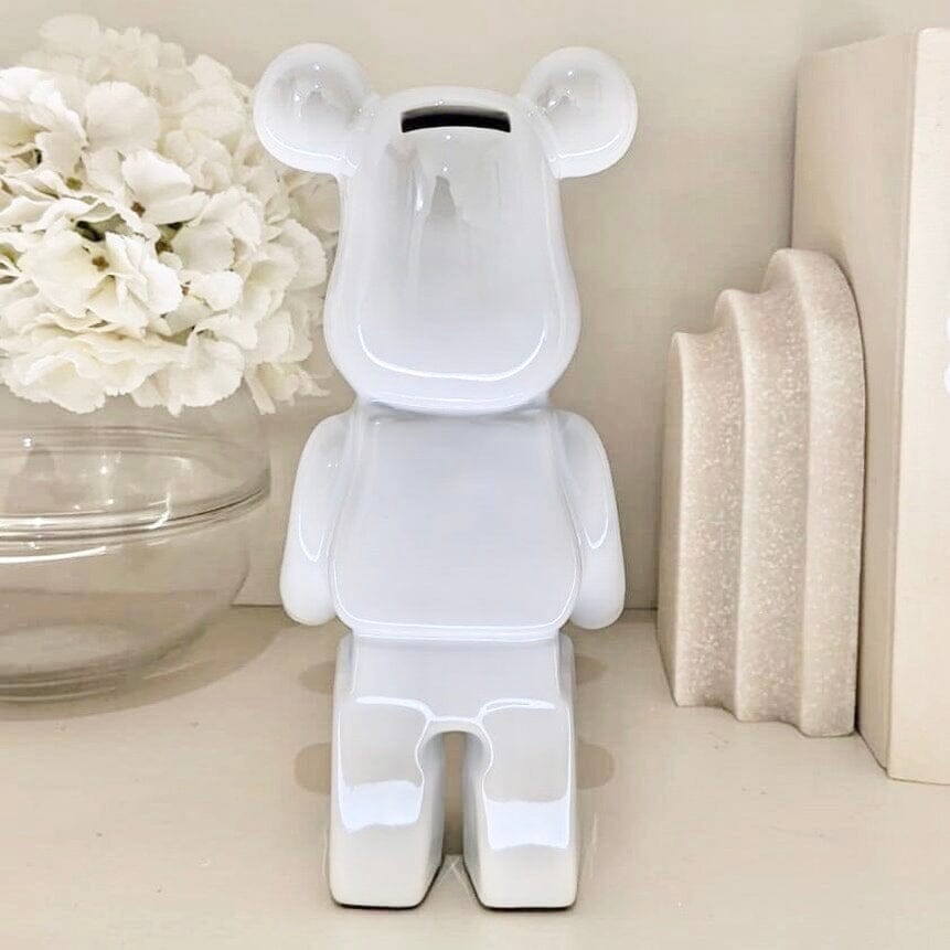 Rowen Homes Accessories Cream Pearlescent Standing Bear Ornament House of Isabella UK
