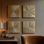 Rowen Homes Accessories Gabriella Gold Textured Sunburst Wall Art - Set of 4 House of Isabella UK