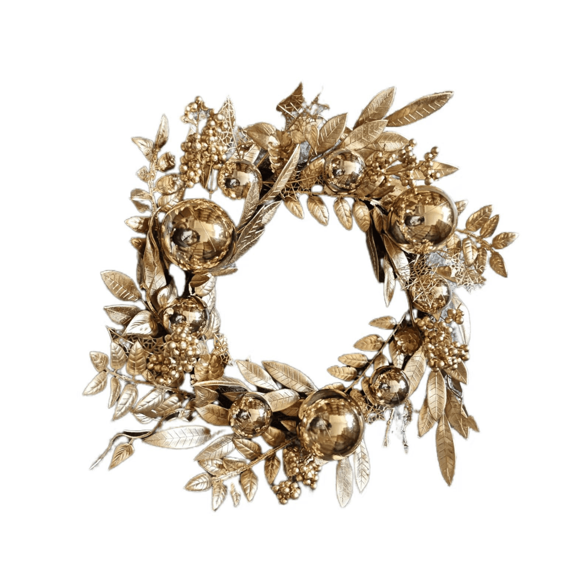 Rowen Homes Accessories Gold Festive Decorative Christmas Wreath House of Isabella UK