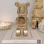 Rowen Homes Accessories Gold Pearlescent Standing Bear Ornament - Set of 2 House of Isabella UK