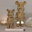 Rowen Homes Accessories Gold Pearlescent Standing Bear Ornament - Set of 2 House of Isabella UK