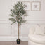 Rowen Homes Accessories Large Faux Potted Olive Tree House of Isabella UK