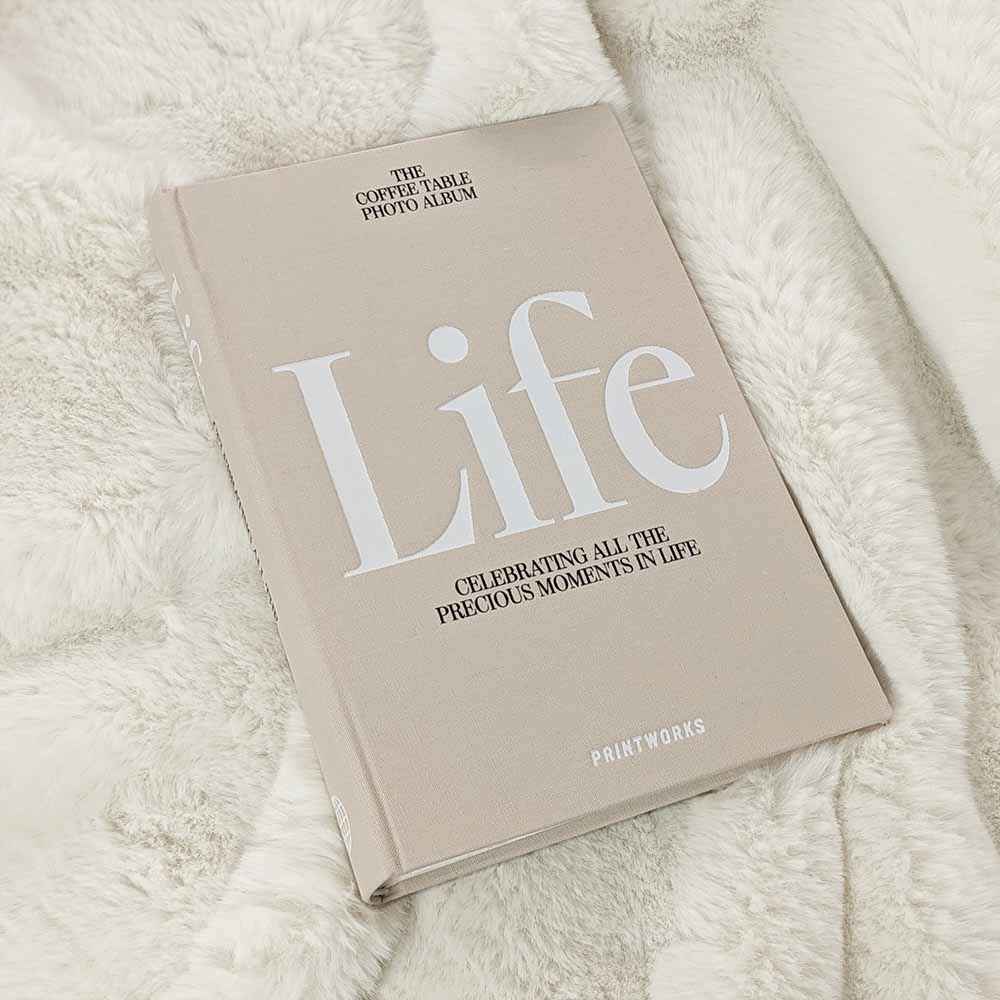 Rowen Homes Accessories 'Life' Oatmeal Decorative Coffee Table Photo Album House of Isabella UK