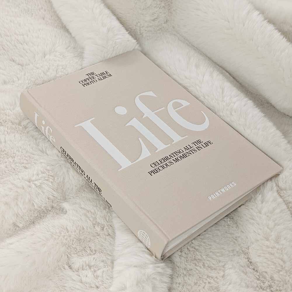 Rowen Homes Accessories 'Life' Oatmeal Decorative Coffee Table Photo Album House of Isabella UK