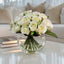 Rowen Homes Accessories Medium Cream Faux Rose Arrangement in Fishbowl Vase House of Isabella UK