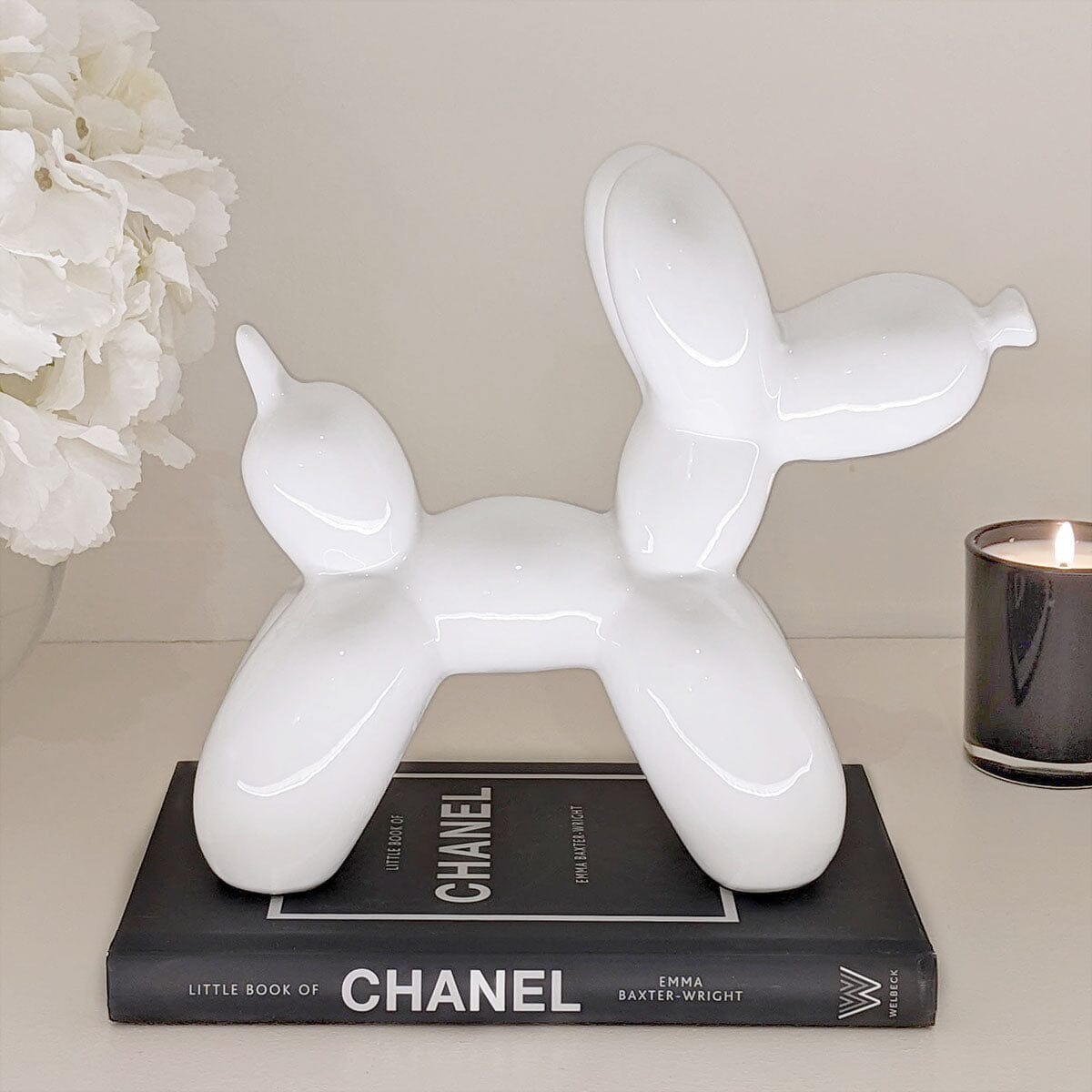 Rowen Homes Accessories Patrice Cream Standing Balloon Dog Ornament House of Isabella UK