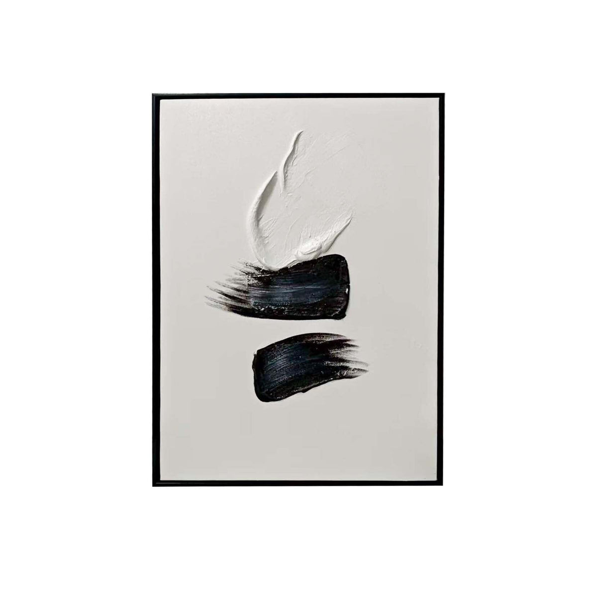 Rowen Homes Accessories Regent Monochrome 3D Paint Stroke Effect Canvas Wall Art - II House of Isabella UK