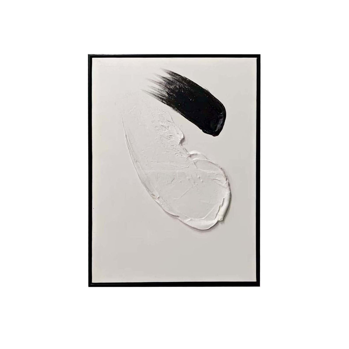 Rowen Homes Accessories Regent Monochrome 3D Paint Stroke Effect Canvas Wall Art - III House of Isabella UK
