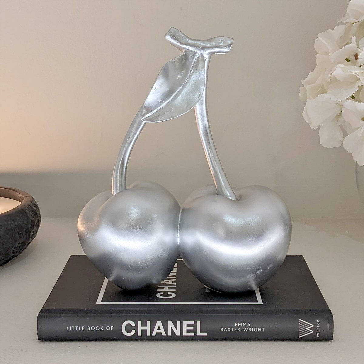 Rowen Homes Accessories Silver Decorative Cherry Ornament House of Isabella UK