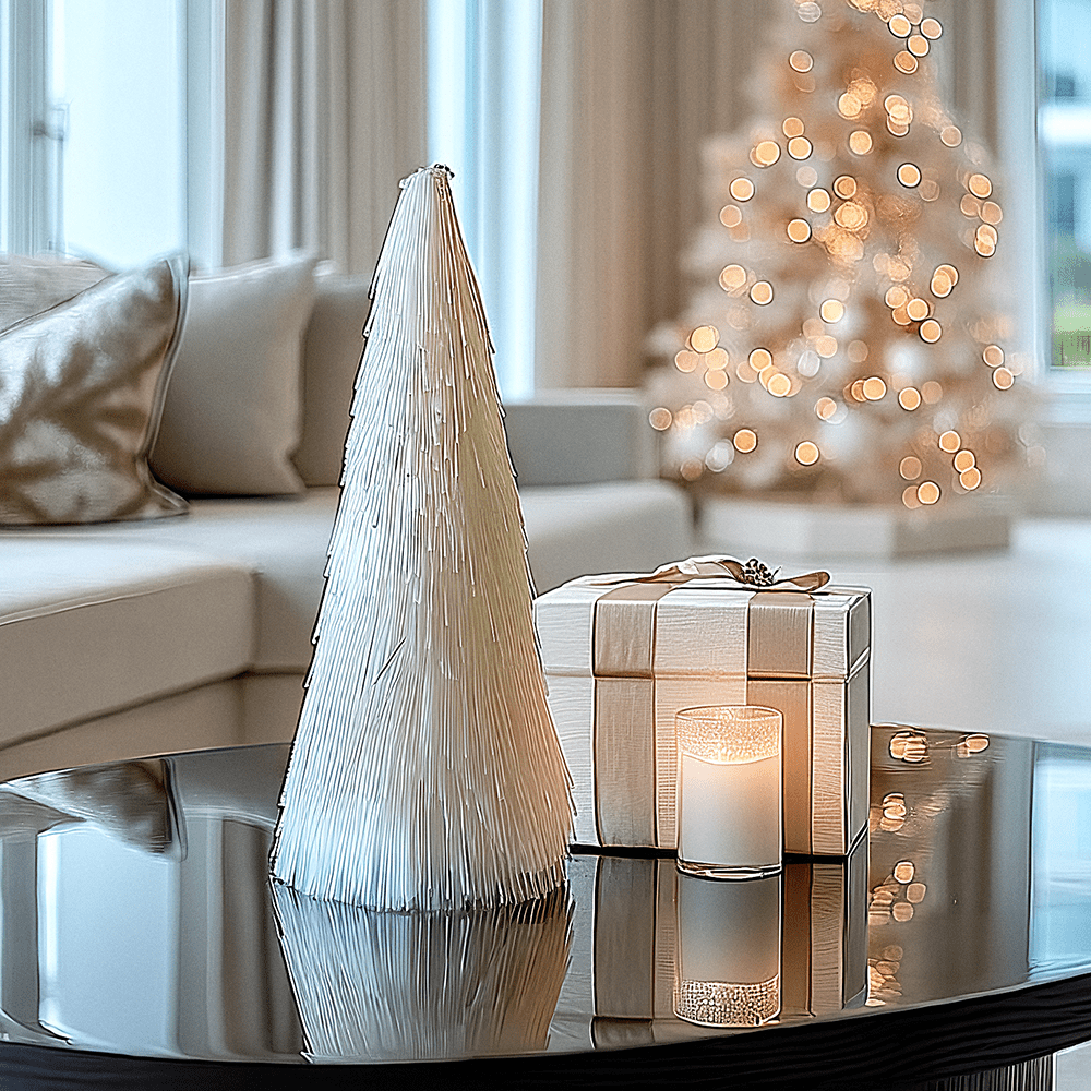 Rowen Homes Accessories Small White Decorative Christmas Tree Ornament House of Isabella UK